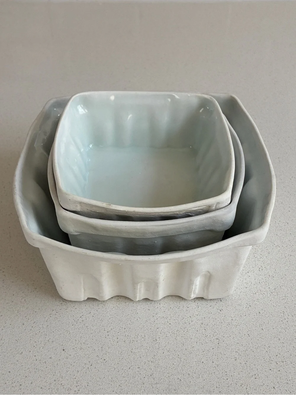 Set of Three Heirloom Home and Studio Ceramic Berry Baskets